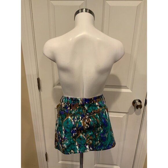 Joe's Jeans "Forest Enchanted " Green Splatter Print Denim Mini Skirt, Size 27 - Picture 6 of 7